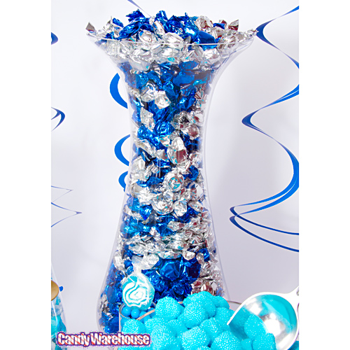Blue and silver candy
