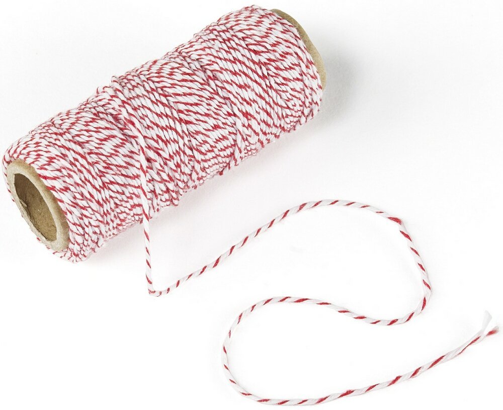 Red and white twine