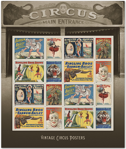 circus stamps