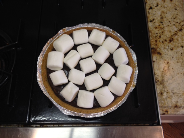 marshmallows on pie