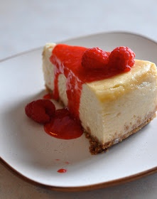 Greek Yogurt Cheesecake with Pomegranate Syrup