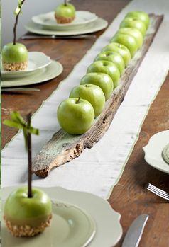 apples on a plank